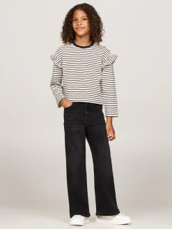 Jeans mit weitem Bein und Fade-Effekt