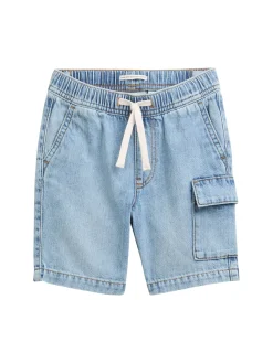 Jeans Shorts mit Kordelzug
