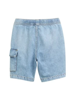 Jeans Shorts mit Kordelzug