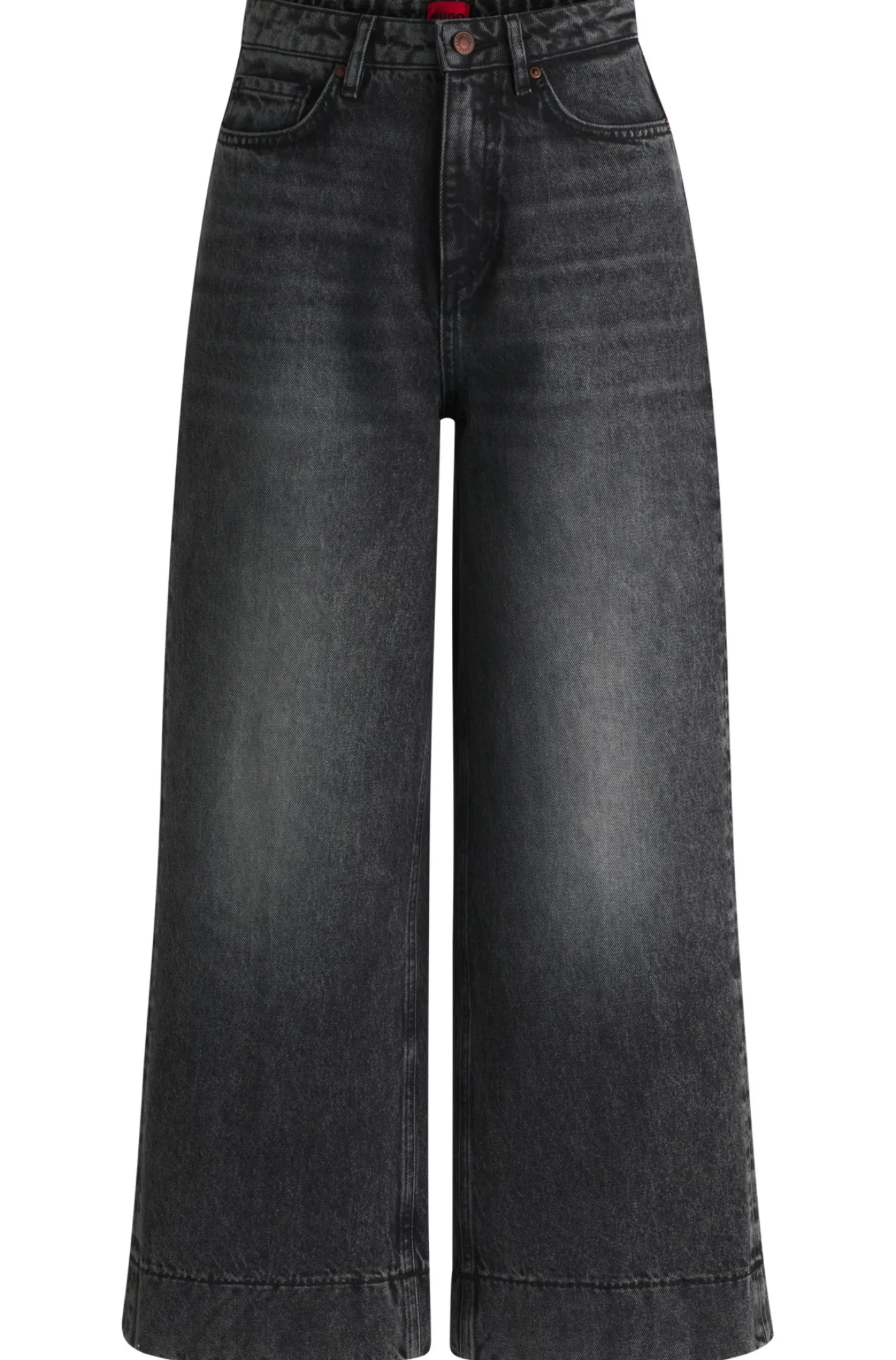 Jeans aus festem schwarzen Denim