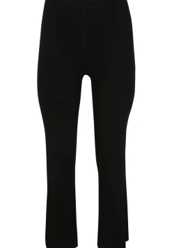 Jerseyhose mit Gummibund und geradem Bein