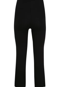 Jerseyhose mit Gummibund und geradem Bein