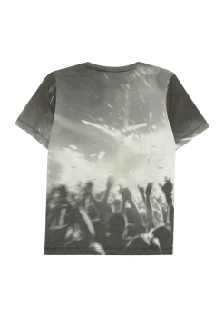 Jersey-T-Shirt mit Rundhalsausschnitt und All-over-Print