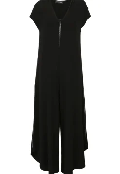 Jumpsuit aus Jersey mit Strass-Reißverschluss