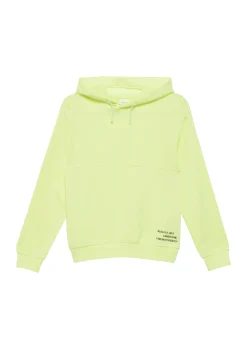 Kapuzen-Sweatshirt aus Baumwollmix mit Print-Details