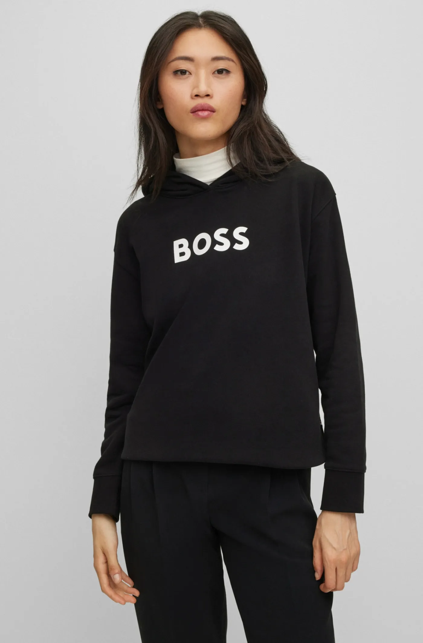 KAPUZEN-SWEATSHIRT Edelight AUS BAUMWOLLE-TERRY MIT KONTRASTIERENDEM LOGO