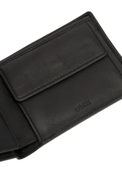 KLAPP-GELDBÖRSE AUS LEDER MIT LOGO-PRÄGUNG UND MÜNZTASCHE