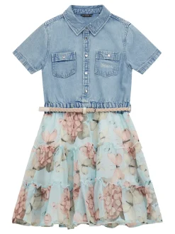 Kleid aus Materialmix