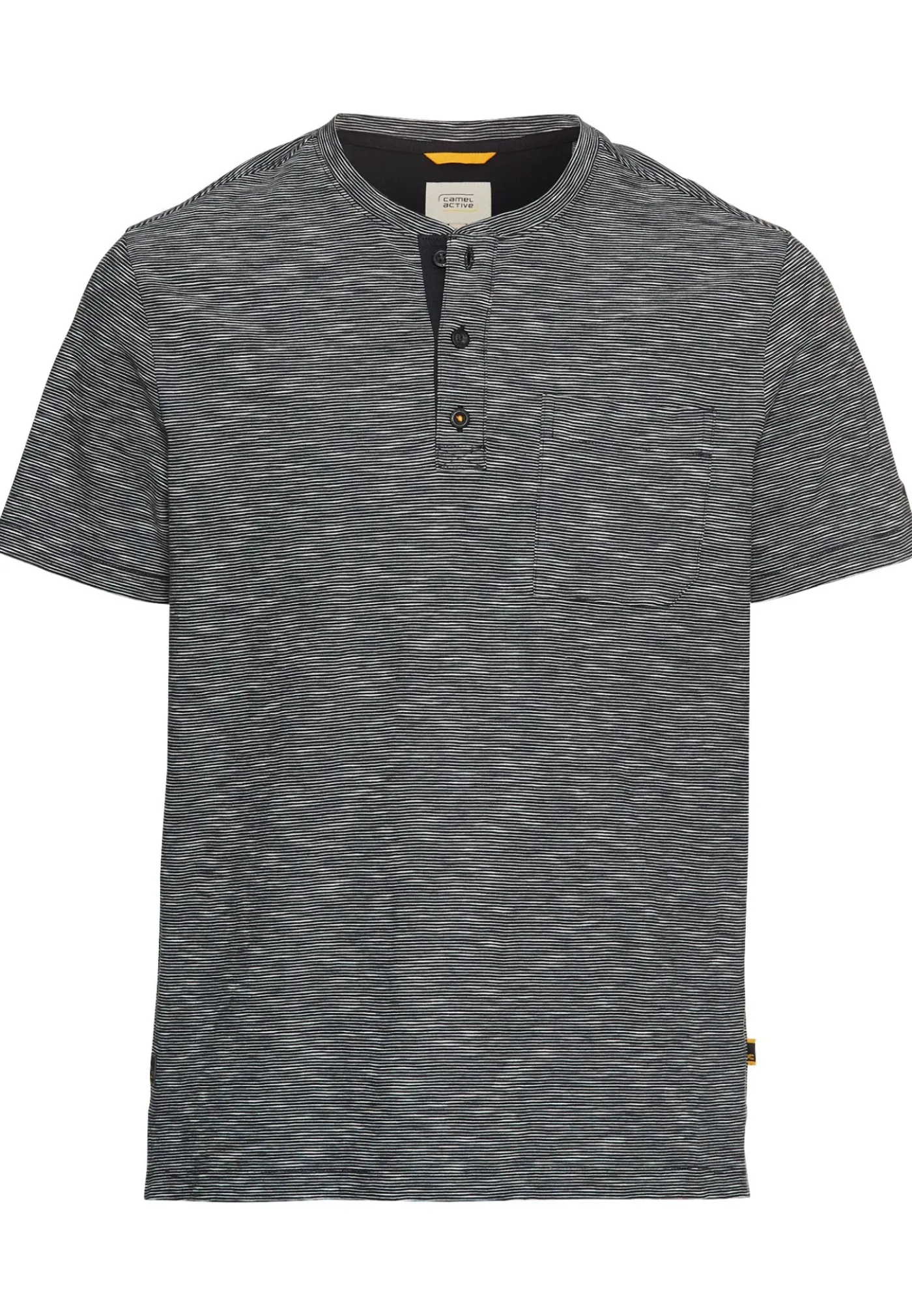 Kurzarm Henley aus reiner Baumwolle