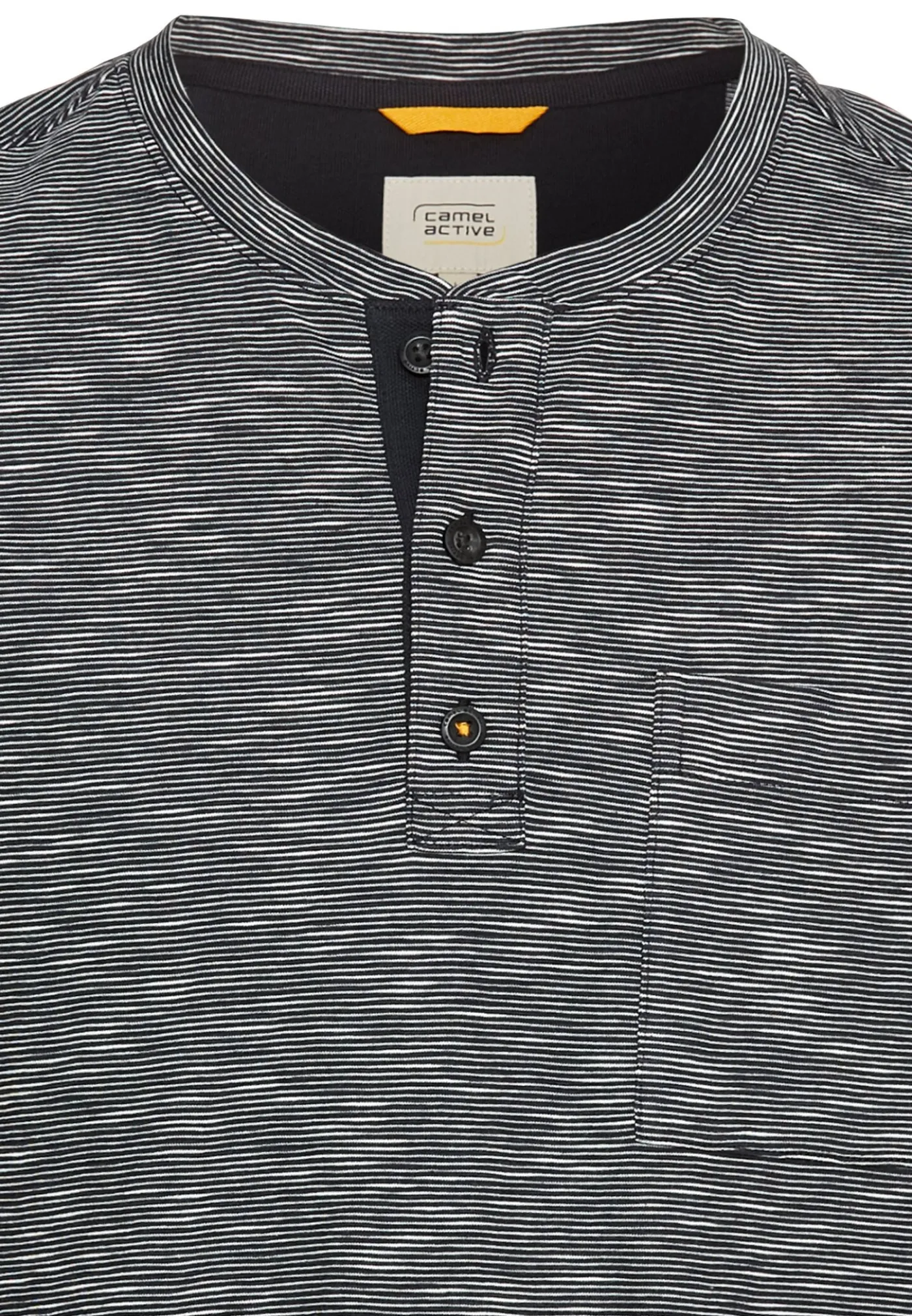 Kurzarm Henley aus reiner Baumwolle