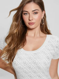 Kurzes Kleid 4g-Logo strass