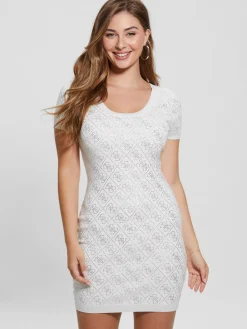 Kurzes Kleid 4g-Logo strass