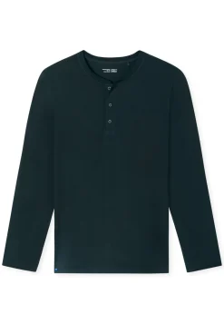 Langarmshirt Knopfleiste