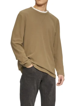 Langarmshirt mit Waffelstruktur