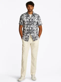 Leinenhemd mit Vacation Print