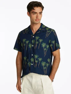 Lightweight Hemd mit Palmenprint