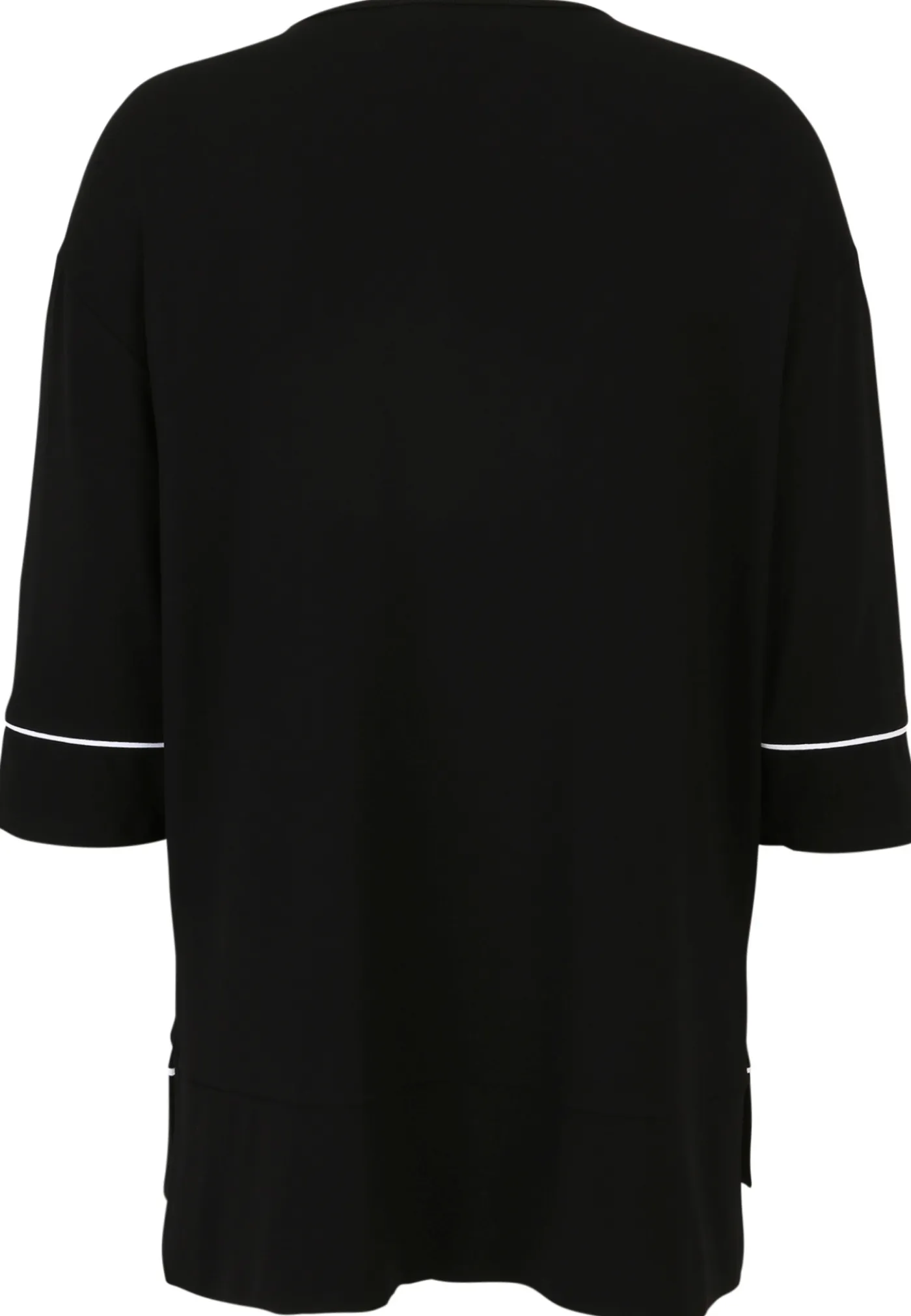 Long-Shirt mit dekorativem Reißverschluss-Anhänger