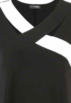 Long-Shirt mit Kontrasteinsatz