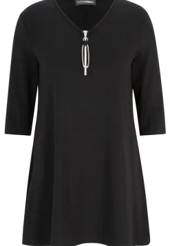 Long-Shirt mit Reißverschluss