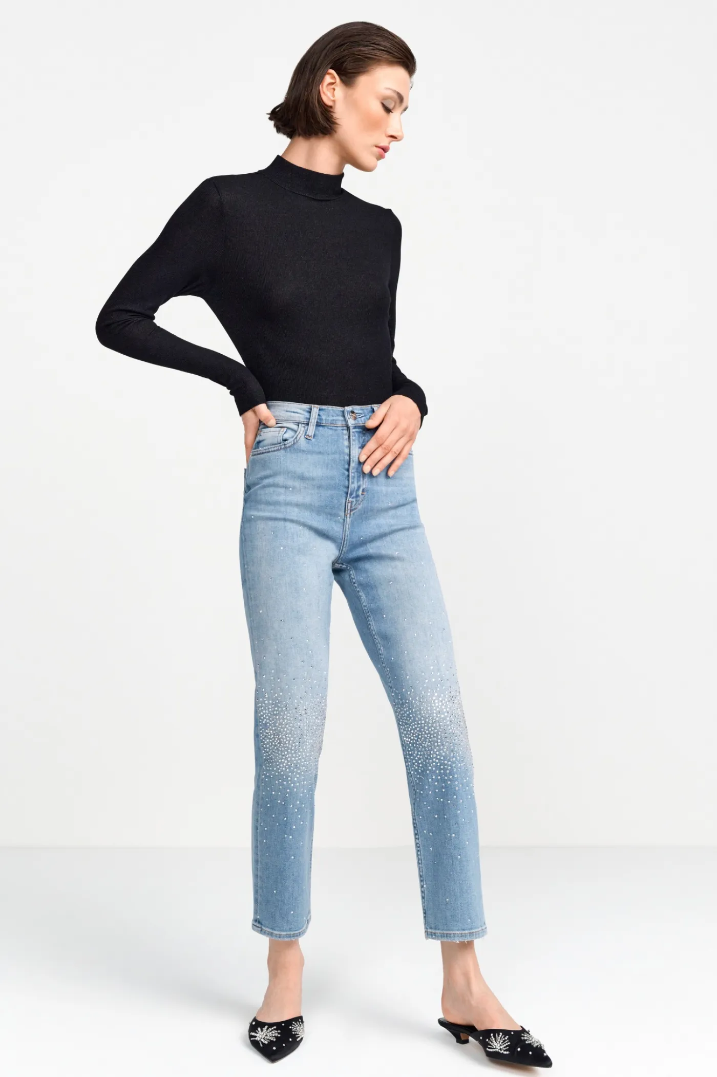 Longsleeve mit Glitzereffekt