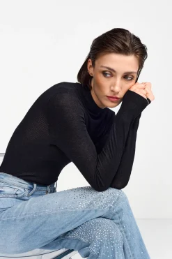 Longsleeve mit Glitzereffekt