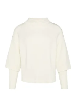 Loose Sweatshirt aus Scuba mit überschnittenen Schultern