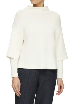 Loose Sweatshirt aus Scuba mit überschnittenen Schultern