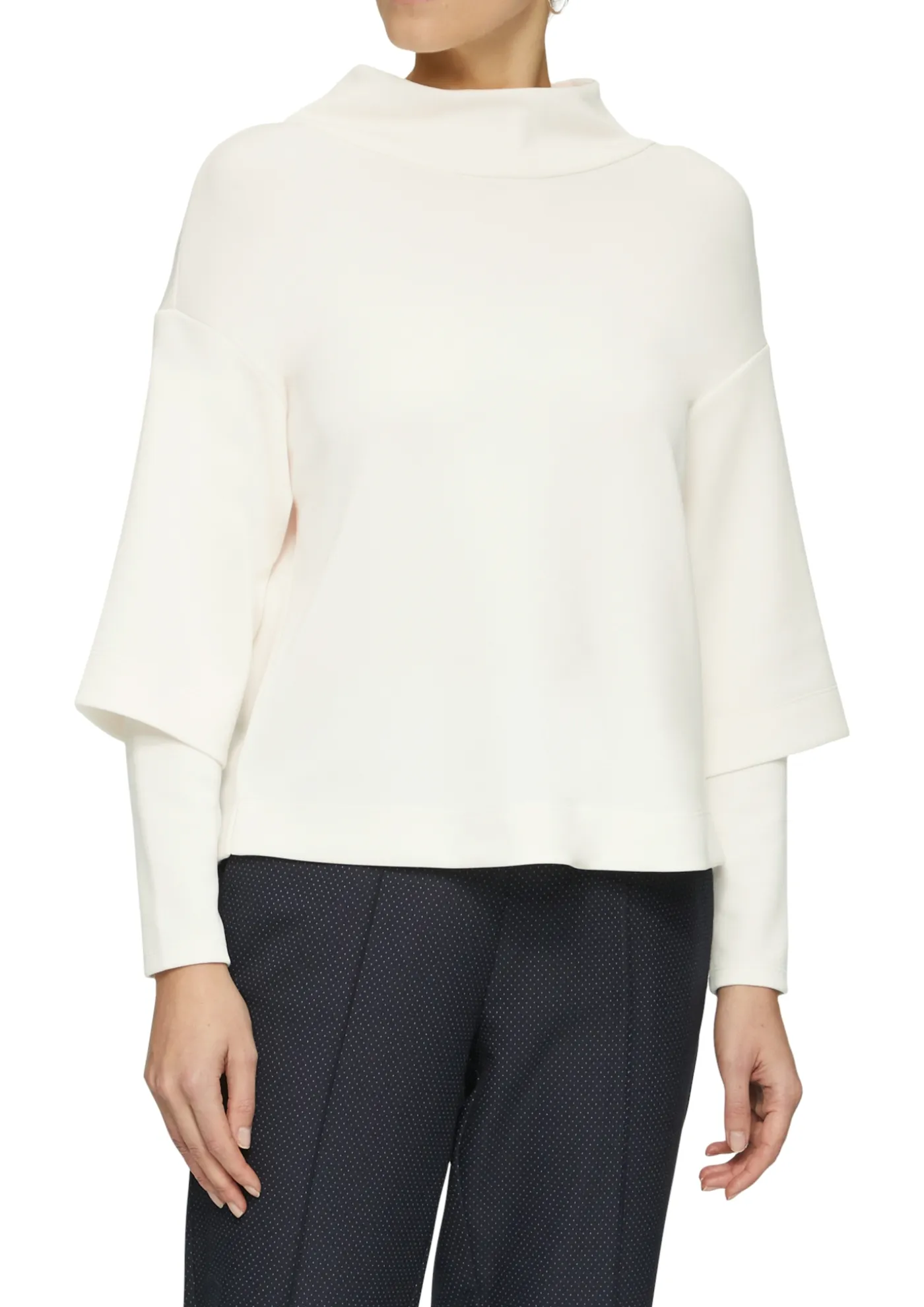 Loose Sweatshirt aus Scuba mit überschnittenen Schultern