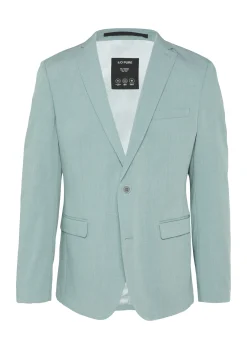 Meliertes Sakko aus Stretch-Twill