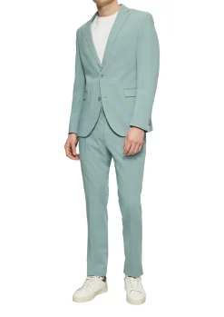 Meliertes Sakko aus Stretch-Twill