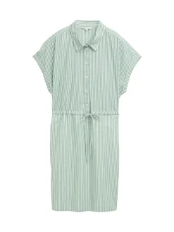 Mini-Blusenkleid mit Streifenmuster