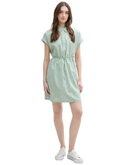 Mini-Blusenkleid mit Streifenmuster