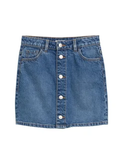 Mini-Jeansrock mit Knopfleiste