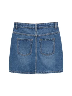 Mini-Jeansrock mit Knopfleiste