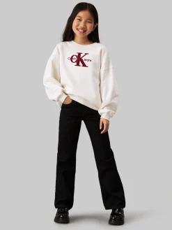 Oversized Logo-Sweatshirt aus Fleece