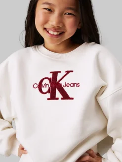 Oversized Logo-Sweatshirt aus Fleece