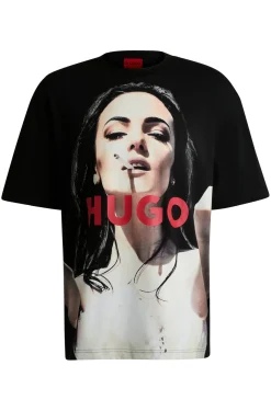 Oversized T-Shirt aus Baumwolle mit markantem Print