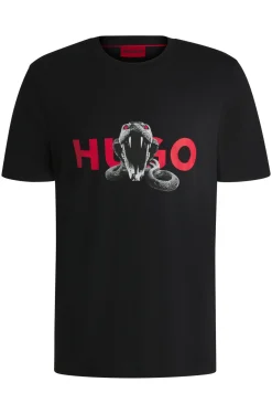 Oversized T-Shirt aus Baumwolle mit Tier-Grafik