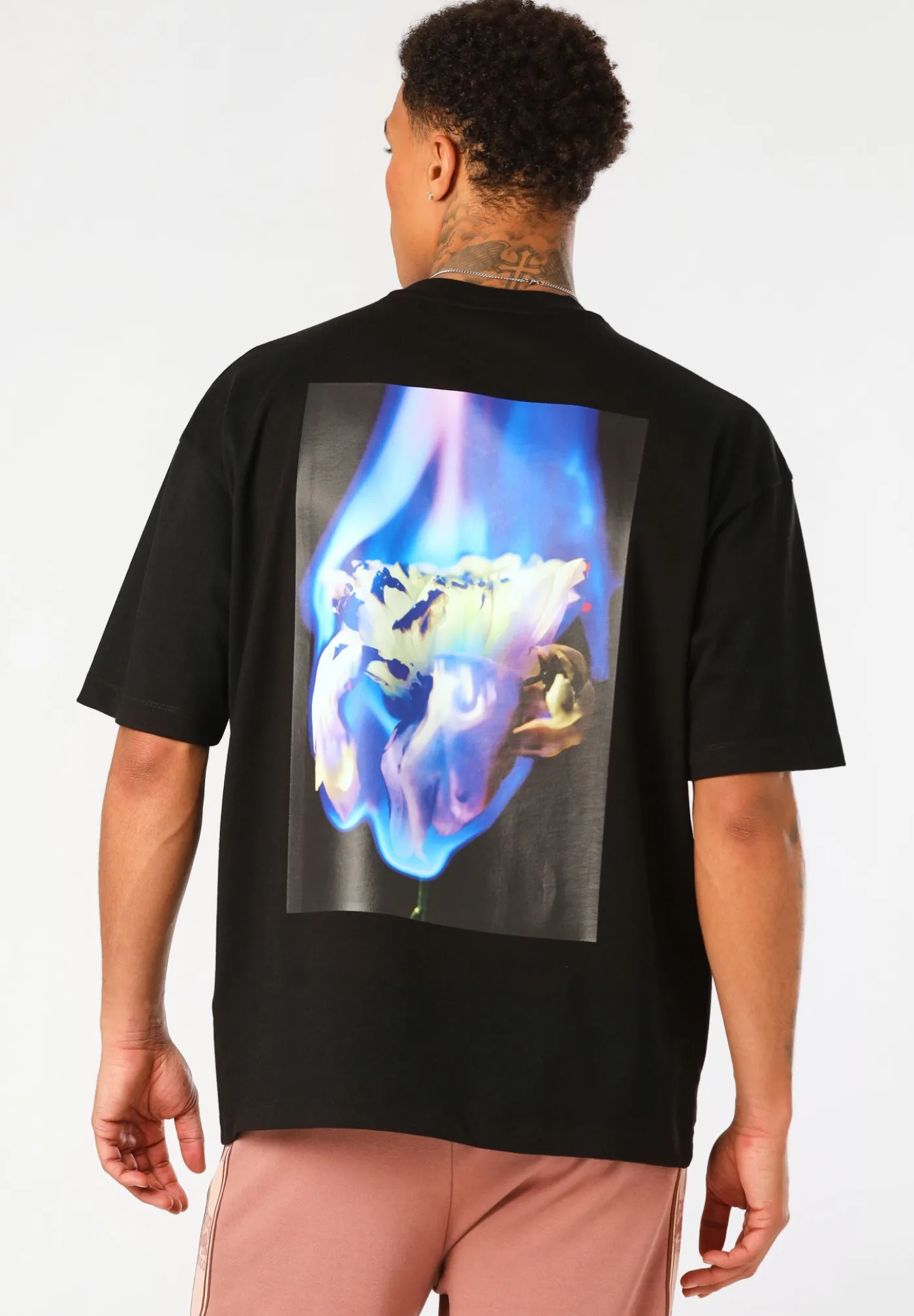 Oversized T-Shirt aus Baumwoll-Jersey mit Artwork der Saison