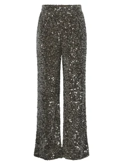 PCKAM Paillettenhose mit weitem Bein
