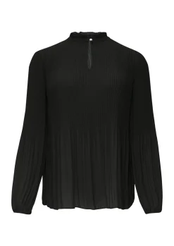 Plissierte Bluse aus Crêpe