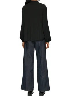 Plissierte Bluse aus Crêpe