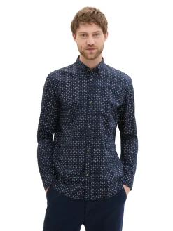 Poplin Hemd mit Print