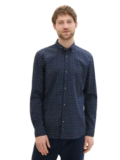 Poplin Hemd mit Print