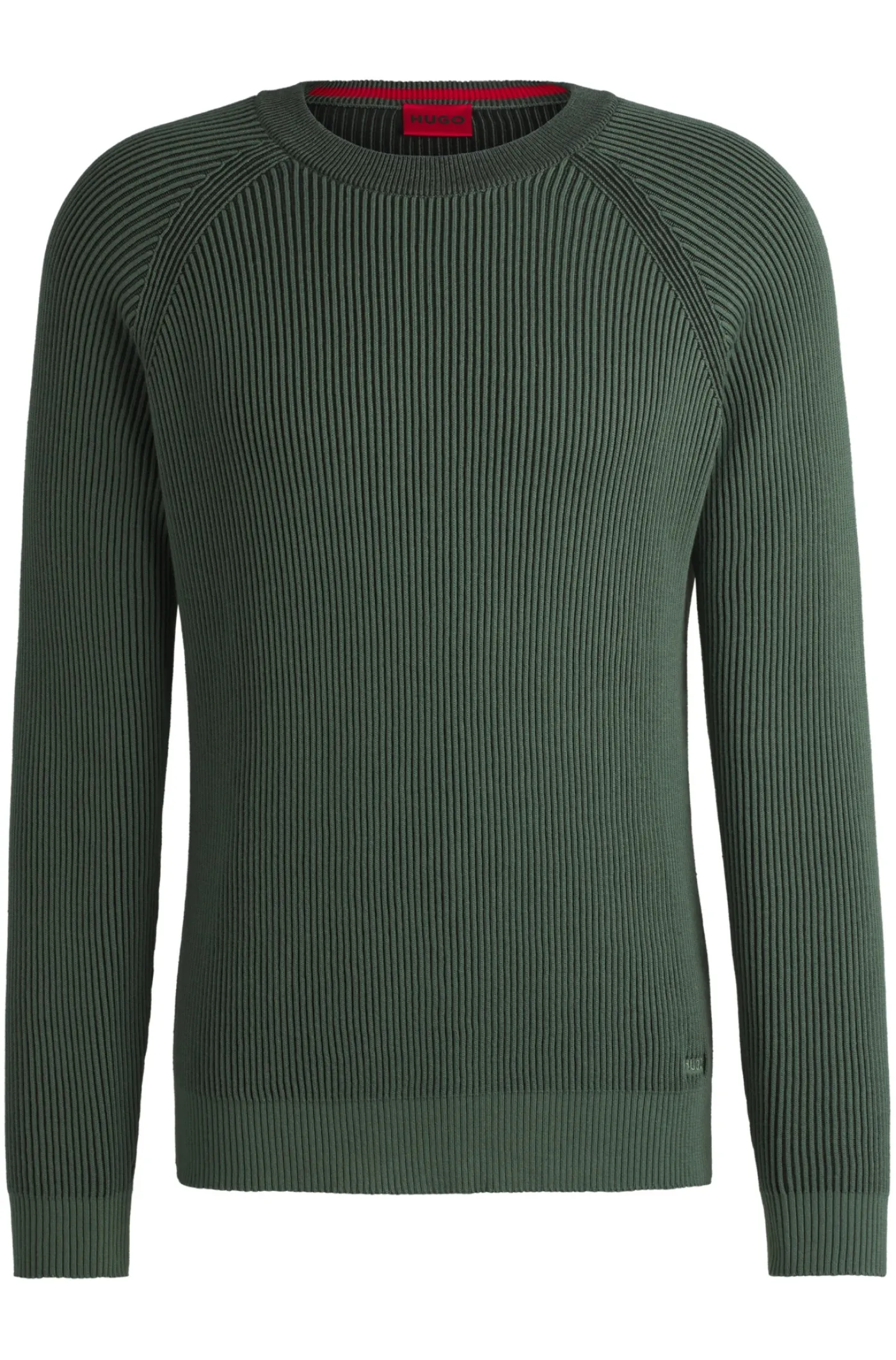 Pullover aus Baumwolle mit zweifarbigen Ripp-Details