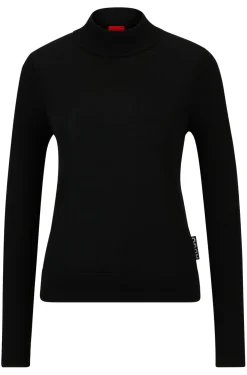 Pullover aus Schurwolle mit Stehkragen