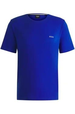 Regular-Fit T-Shirt aus Stretch-Baumwolle mit Logo-Stickerei