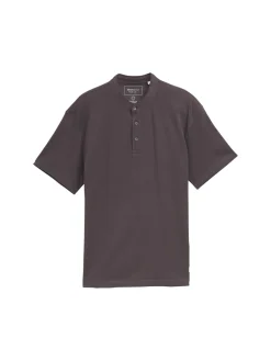Relaxed Fit Poloshirt mit Stehkragen
