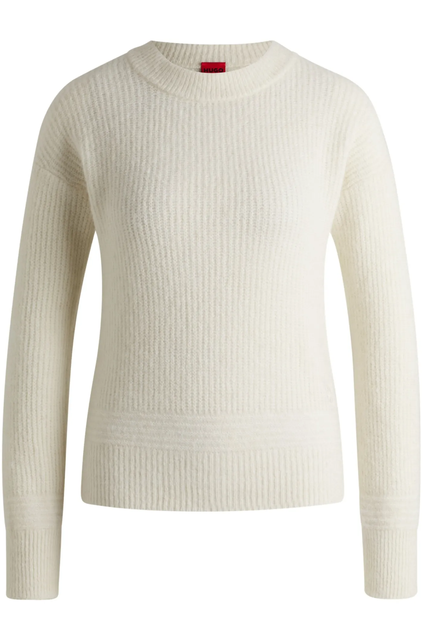Relaxed-Fit Pullover mit gestricktem Linienmuster