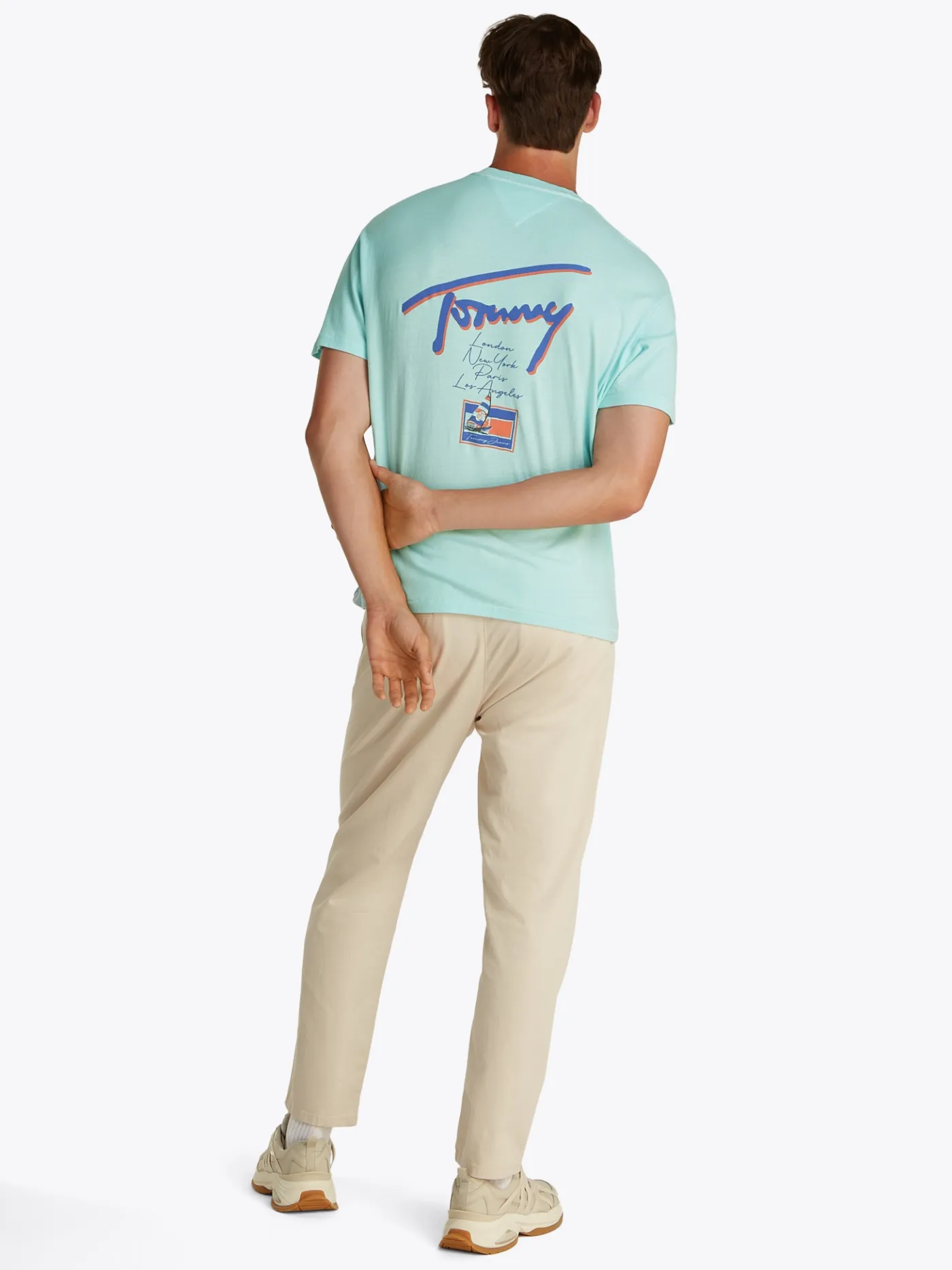 Relaxed T-Shirt mit Grafik und Rückenlogo